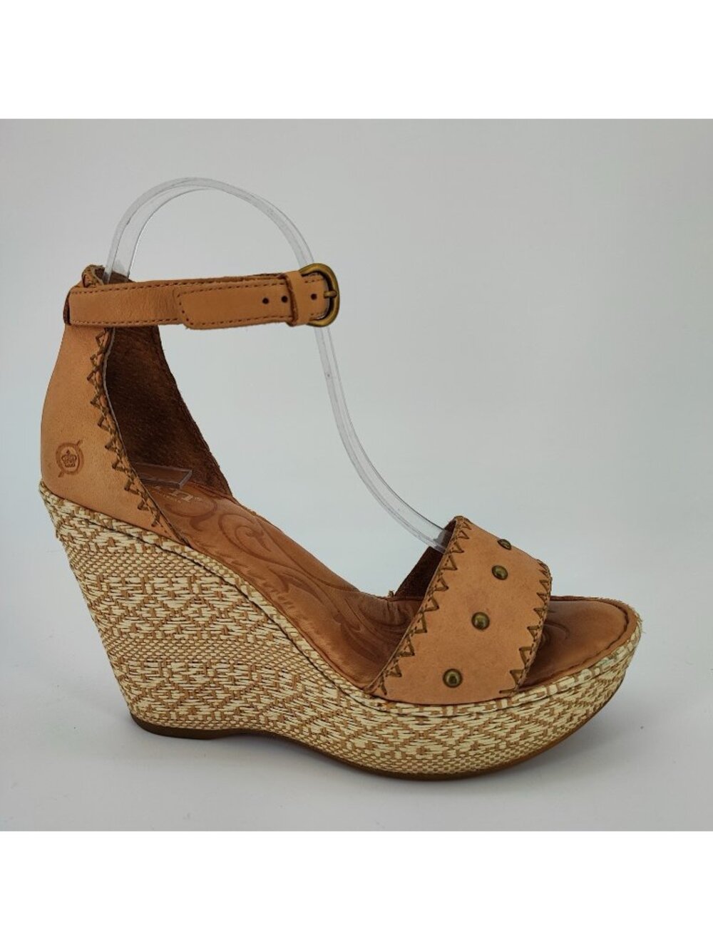 Børn Valari Women’s Size 8 US Wedge Sandals Leather Tan Casual
